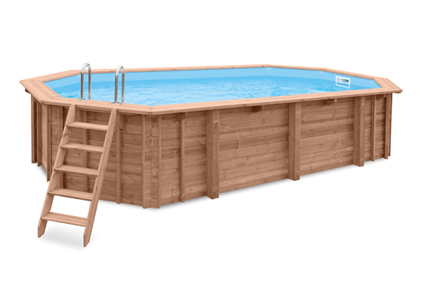 Liner 75/100 achthoekig houten zwembad Ocean Wave 138x396x727cm